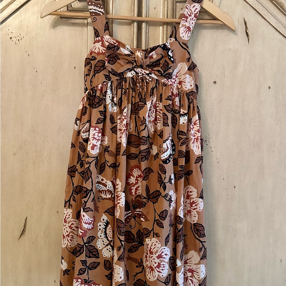 Janie and Jack Floral Girls Size 8 Girls Tan Dress